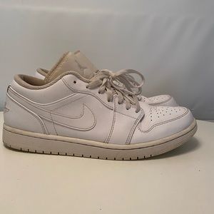 Air Jordan 1 Low- White Mens Size 11